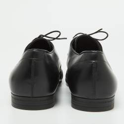 Ermenegildo Zegna Black Leather Oxfords Size 41