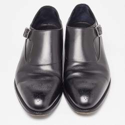 مملوكة مسبقًا حذاء لوفرز ايرمنيجيلدو زينيا بينى جلد أسود مقاس 43.5 