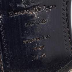 مملوكة مسبقًا حذاء لوفرز ايرمنيجيلدو زينيا بينى جلد أسود مقاس 43.5 