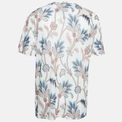 Pre Owned Etro White Paisley Print Jersey T-Shirt XXXL