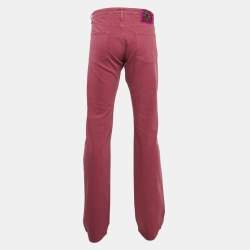 Pre Owned Etro Purple Denim Badge Detail Jeans XXL Waist 38"