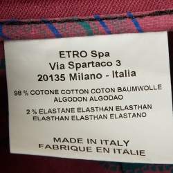 Pre Owned Etro Purple Denim Badge Detail Jeans XXL Waist 38"