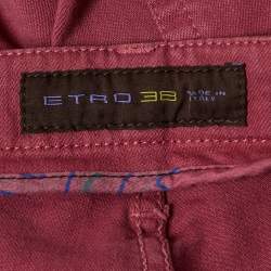 Pre Owned Etro Purple Denim Badge Detail Jeans XXL Waist 38"