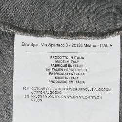 Pre Owned Etro Brown Fish Print Cotton Knit Joggers L