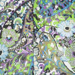 Pre Owned قميص إيترو أزرار أمامية أكمام طويلة كتان مطبوع متعدد الألوان L