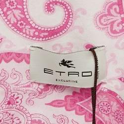 مملوكة مسبقًا Etro Pink Paisley Print Cotton Long Sleeve Shirt L