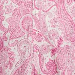 مملوكة مسبقًا Etro Pink Paisley Print Cotton Long Sleeve Shirt L