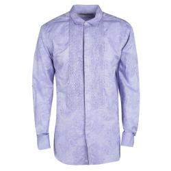 Etro Purple Cotton Paisley Motif Long Sleeve Button Front Shirt L