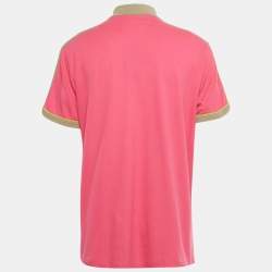 Pre Owned Etro Pink Cotton Pique Polo T-Shirt 3XL
