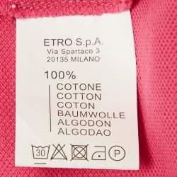 Pre Owned Etro Pink Cotton Pique Polo T-Shirt 3XL