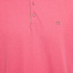 Pre Owned Etro Pink Cotton Pique Polo T-Shirt 3XL