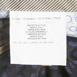 Pre Owned Etro Blue Paisley Prints Linen Trousers XXL