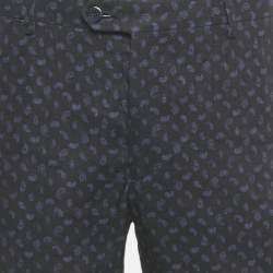 Pre Owned Etro Blue Paisley Prints Linen Trousers XXL