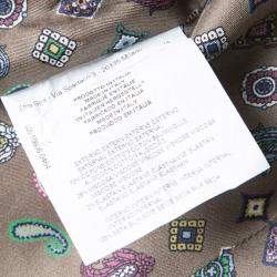 Pre Owned Etro Red Velvet Printed Silk Panel Detail Minete Vest L