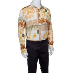 Pre Owned Etro Multicolor Pasta Print Long Sleeve Button Front Cotton Shirt XL