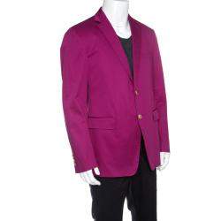 Pre Owned Etro Pink Cotton Mineide Soft Blazer L