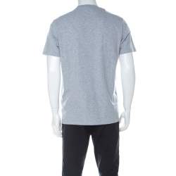 Pre Owned Etro Grey Cotton Space Printed Crew Neck T Shirt XL 