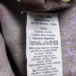 Pre Owned  قميص إيترو قطن مطبوع متعدد الألوان بأزرار أمامية  مقاس كبير جدًا جدًا جدًا - إكس إكس إكس لارج