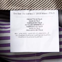 مملوكة مسبقًا Etro Mustard Checked Wool Panama Slim Fit Trousers XL