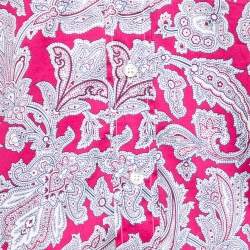 مملوكة مسبقًا قميص إيترو قطن طباعة بيزلي وردي بأكمام طويلة أزرار أمامية مقاس كبير - لارج