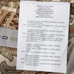 Pre Owned Etro White Cotton & Suede Paneled Single Breasted Blazer XL