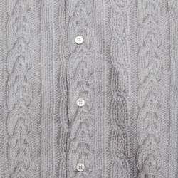 Pre Owned Etro Grey Printed Cotton Button Front Shirt 2XL