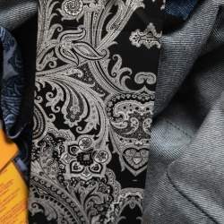 Pre Owned Etro Blue Paisley Printed Denim Jeans 3XL Waist 40"