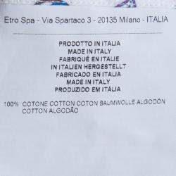 مملوكة مسبقًا Etro White Paisley Motif Long Sleeve Button Front Cotton Shirt XL