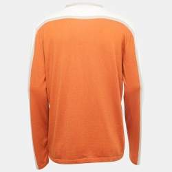 Etro Colorblock Faux Suede Panel Detail Button Front Cardigan 2XL