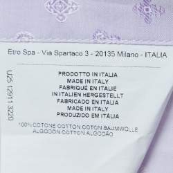 Pre Owned Etro Purple Paisley Patterned Cotton Shirt XL