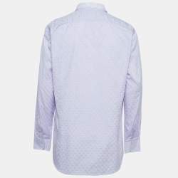 Pre Owned Etro Purple Paisley Patterned Cotton Shirt XL