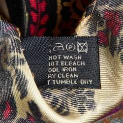 Etro Multicolor Printed Silk Pocket Square  