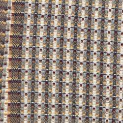 Pre Owned Etro Grey Textured Wool Fringed Muffler