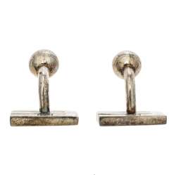 Etro E Green Enamel Silver Tone Cufflinks