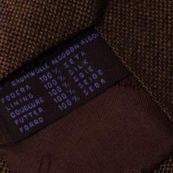 Etro Brown Cotton Silk Narrow Tie