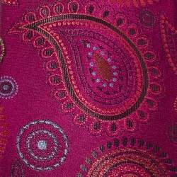 Pre Owned Etro Purple Paisley Pattern Silk Tie