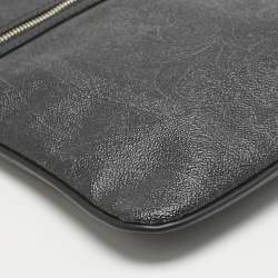 Etro Black Paisley Coated Canvas Flat Messenger Bag