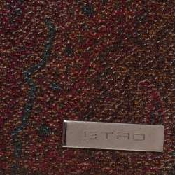 Etro Brown Paisley Print Coated Canvas Bi Fold Wallet