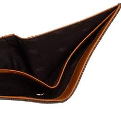 Etro Brown Paisley Print Coated Canvas Bi Fold Wallet