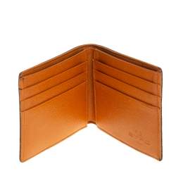 Etro Brown Paisley Print Coated Canvas Bi Fold Wallet