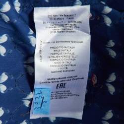 Pre Owned Etro Navy Blue Flamingo Print Cotton Long Sleeve Shirt M