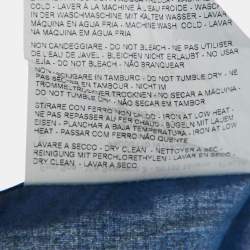 Pre Owned Etro Blue/Black Paisley Print Cotton Long Sleeve Shirt M