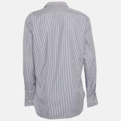 مملوكة مسبقًا Etro Blue Pinstripe Cotton Button Up Shirt XXL