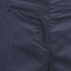 Pre Owned Etro Navy Blue Cotton Tailored Pants M
