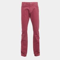 Etro Purple Denim Badge Detail Jeans XXL Waist 38"