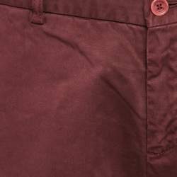 Pre Owned Etro Burgundy Cotton Shorts L