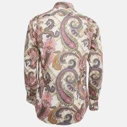 Pre Owned Etro Multicolor Paisley Print Button Front Shirt M