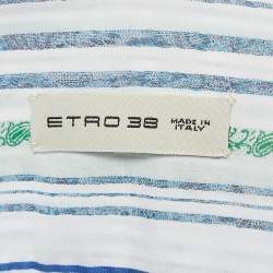Etro Multicolor Stripe Print Button Front Shirt S