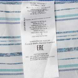 Etro Multicolor Stripe Print Button Front Shirt S