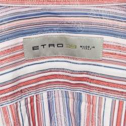 Etro Multicolor Cotton Jacquard Button Front Shirt M
